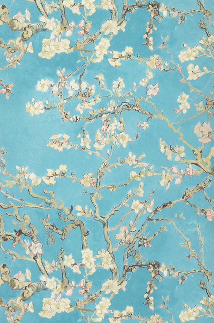 Wallpaper VanGogh Blossom (Turquoise 